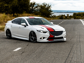 Сплиттер передний под стандартный бампер Mazda 6 GJ / Atenza GJ (2012 - 2018)