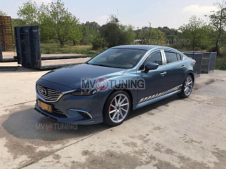 Клыки переднего бампера var №3 Mazda 6 (рестайлинг) / Atenza GJ (2015 - 2018)