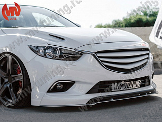 Сплиттер var №1 под клыки переднего бампера SkyActiv Sport Mazda 6 GJ / Atenza GJ (2012 - 2018) 
