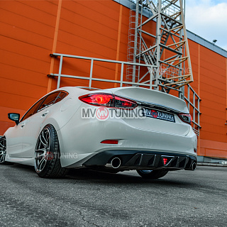 Клыки(накладки) заднего бампера SkyActivSport Mazda 6 / Atenza GJ (2012 - 2018)