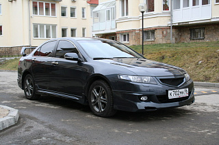 Пороги Mugen Style var №2(рестайлинг) для Honda Accord 7 (VII) / ACURA TSX (2002-2008)  + УСТАНОВОЧНЫЙ КОМПЛЕКТ