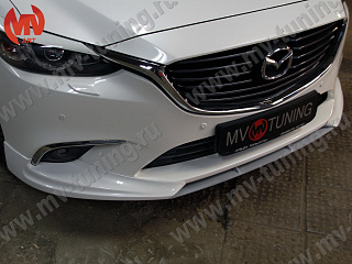 Спойлер вставка между клыками Mazda 6 (рестайлинг) / Atenza GJ (2015 - 2018)