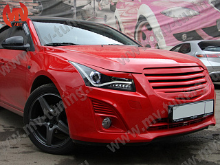 Реснички на фары Chevrolet Cruze var №2 (2008-2014) + УСТАНОВОЧНЫЙ КОМПЛЕКТ