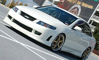 Пороги Mugen Style var №1(дорестайл) для Honda Accord 7 (VII) / ACURA TSX (2002-2008)  + УСТАНОВОЧНЫЙ КОМПЛЕКТ