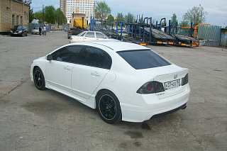 Юбка заднего бампера "Mugen Style" Honda Civic 4D (2006-2012)
