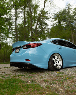 Клыки(накладки) заднего бампера SkyActivSport Mazda 6 / Atenza GJ (2012 - 2018)