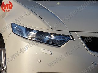 Реснички на фары Honda Accord 8 (VIII) / Acura TSX (CU/CW) (2008-2013) + УСТАНОВОЧНЫЙ КОМПЛЕКТ