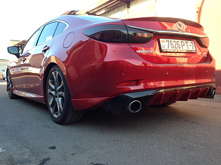 Клыки(накладки) заднего бампера SkyActivSport Mazda 6 / Atenza GJ (2012 - 2018)