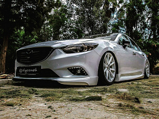 Клыки переднего бампера var №2 Lite Style Mazda 6 / Atenza GJ (2012 - 2018)